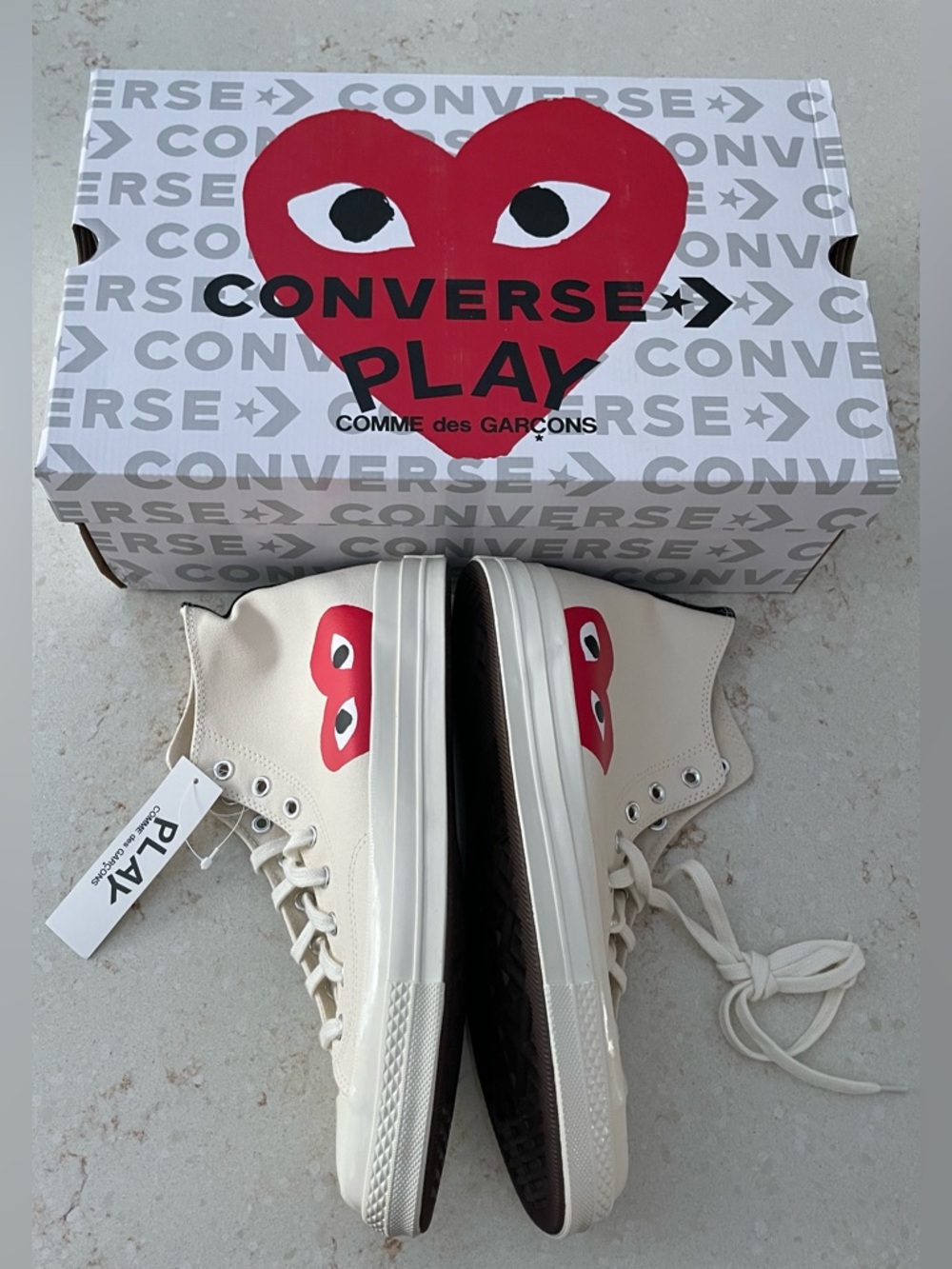 Converse Play Comme des Garçons Box High Tops - Picture 3 of 8